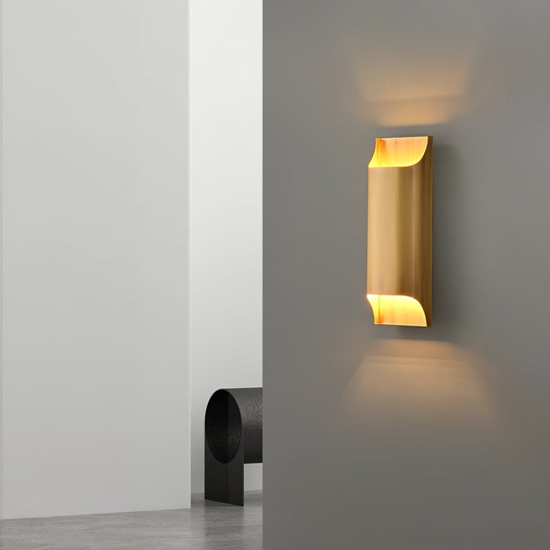 Modern Brass Wall Light With Warm LED Glow for Living Room — Ashbury Home & Living