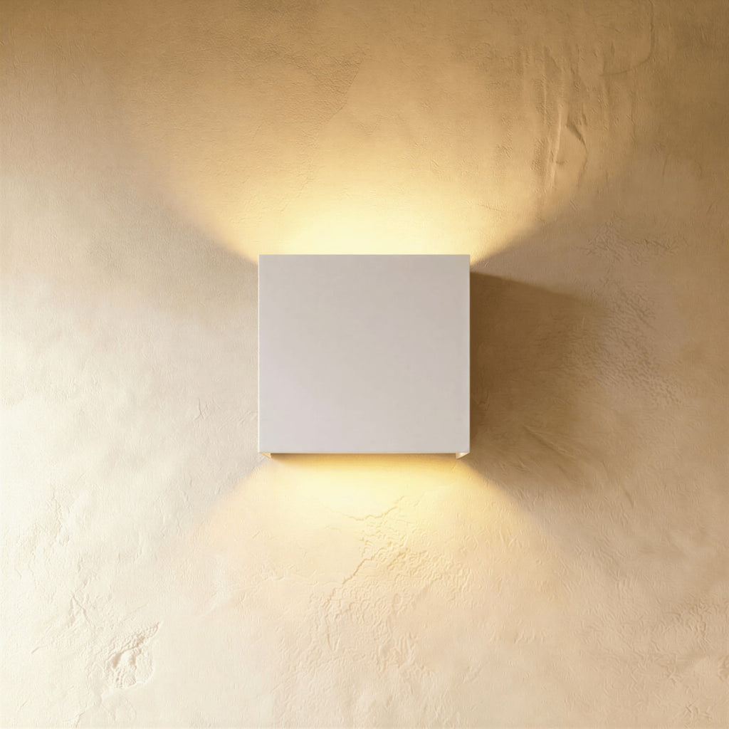 Modern Aluminium Wall Light for Living Room and Hallway in Matte White — Ashbury Home & Living