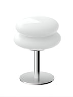 Glass Mushroom Table Lamp With Metal Base