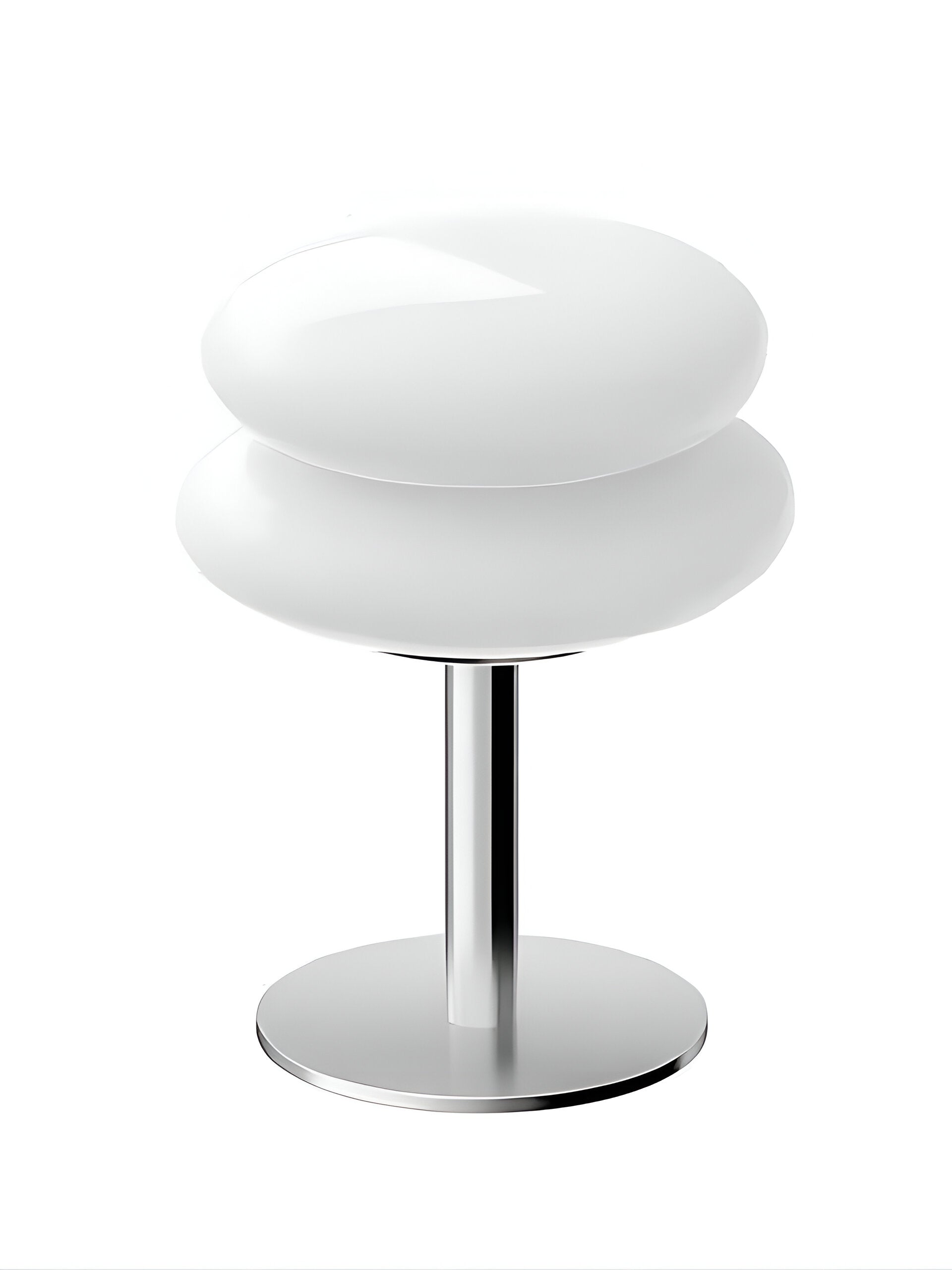 Glass Mushroom Table Lamp With Metal Base