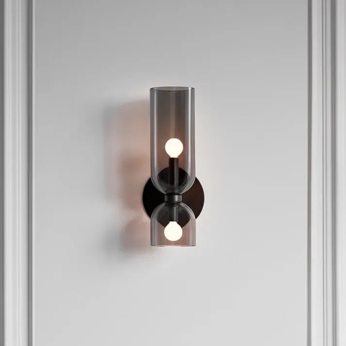 Modern Glass Wall Light for Living Room and Bedroom in Grey — Ashbury Home & Living