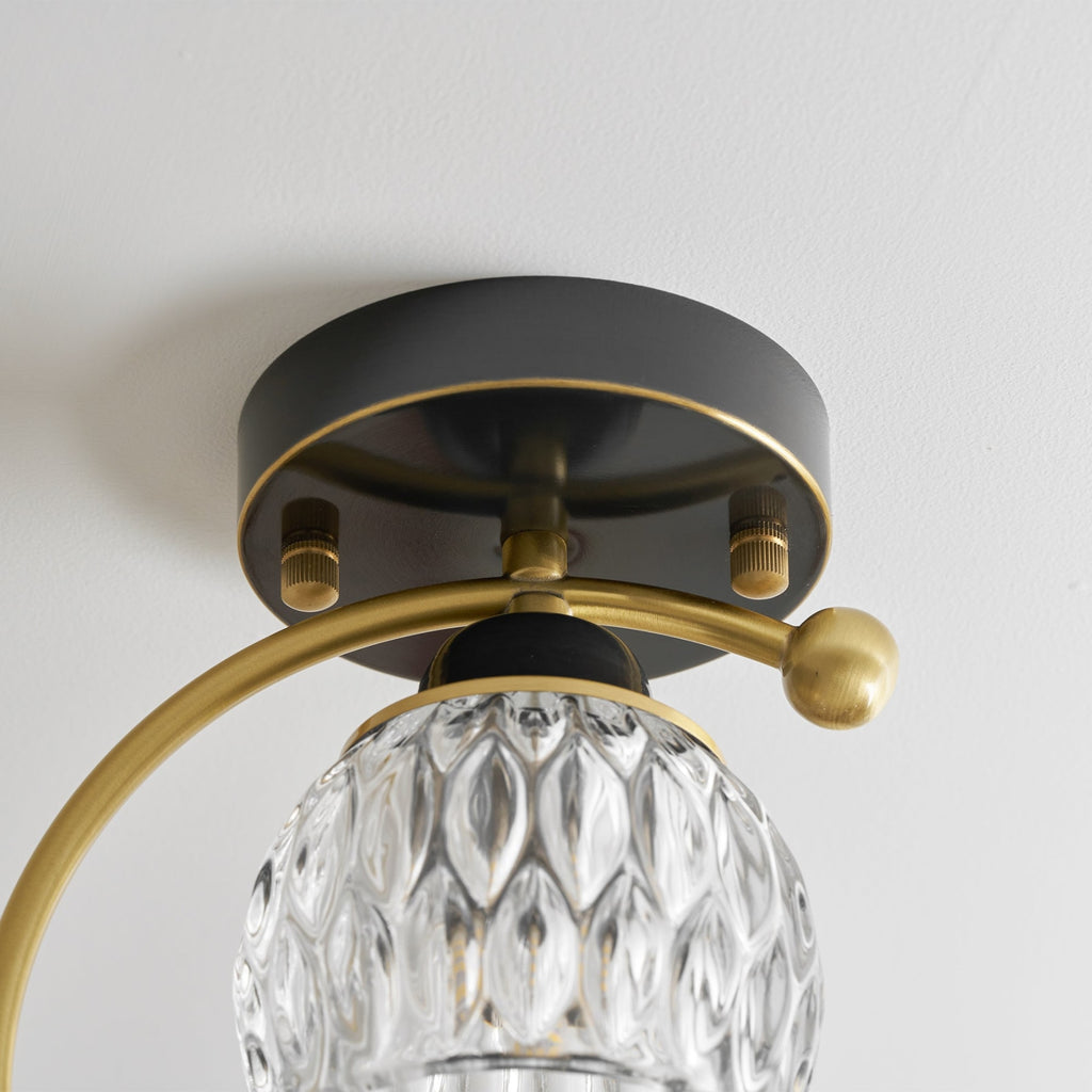Contemporary Solid Brass Flush Mount Ceiling Light — Ashbury Home & Living