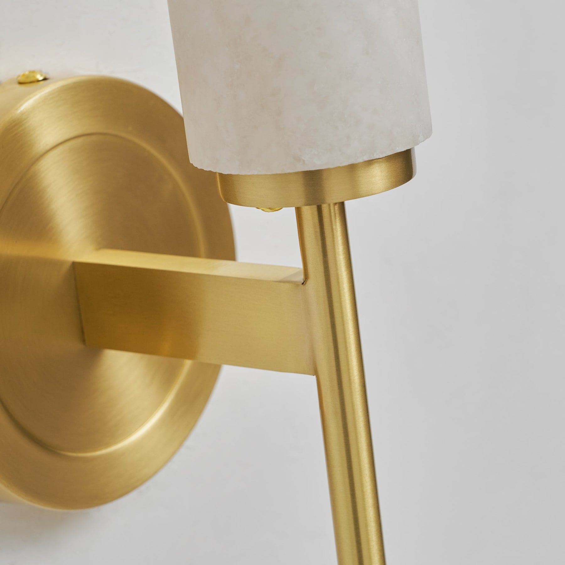 Modern Metal and Faux Alabaster Wall Light for Living Room — Ashbury Home & Living