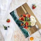 Resin Chopping Board Acacia Wood Ocean Wave Serving Board Wooden Cheese Board with Epoxy Resin Inlay for Kitchen | Charcuterie and Bread