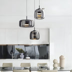 Retro Trio pendant lights LED Light With Hand-Blown Glass Shades