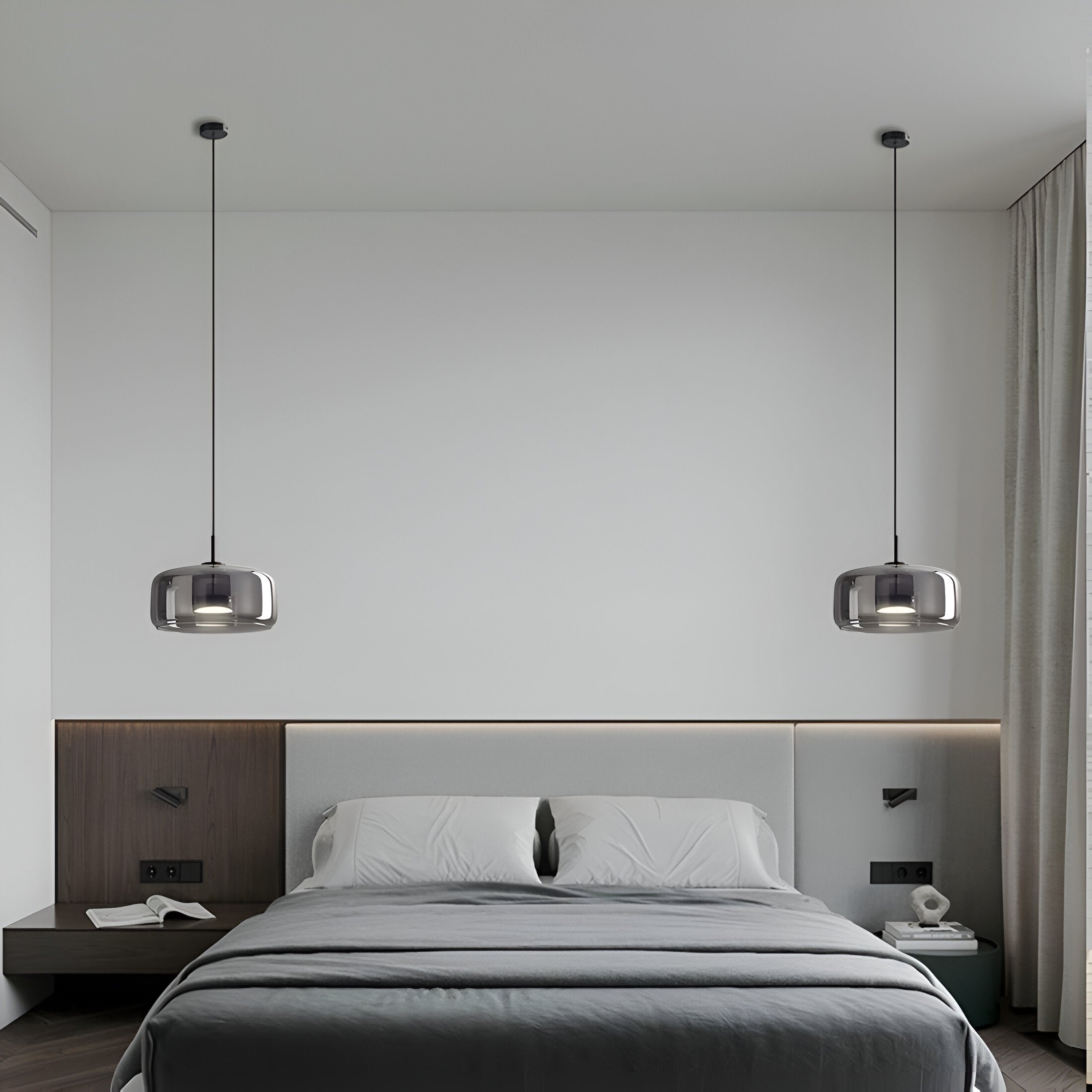 Retro Trio pendant lights LED Light With Hand-Blown Glass Shades