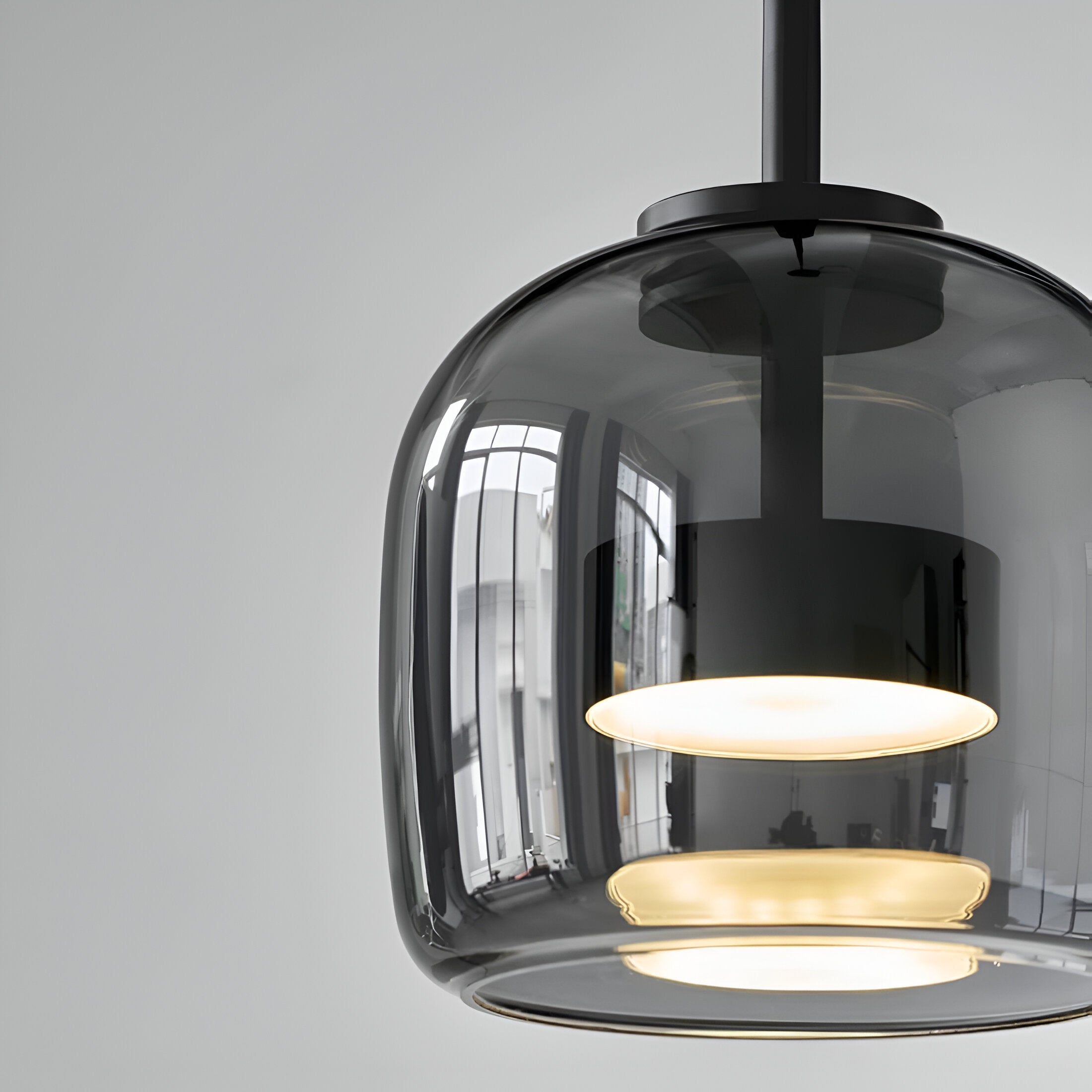 Retro Trio pendant lights LED Light With Hand-Blown Glass Shades