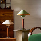 Modern Wood Table Lamp With Fabric Shade for Living Room — Ashbury Home & Living