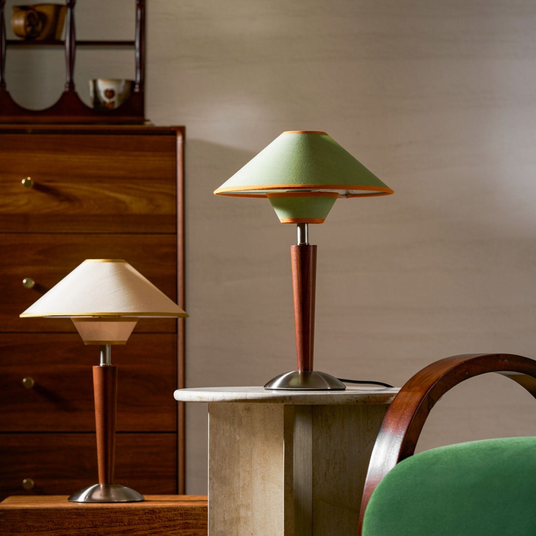 Modern Wood Table Lamp With Fabric Shade for Living Room — Ashbury Home & Living