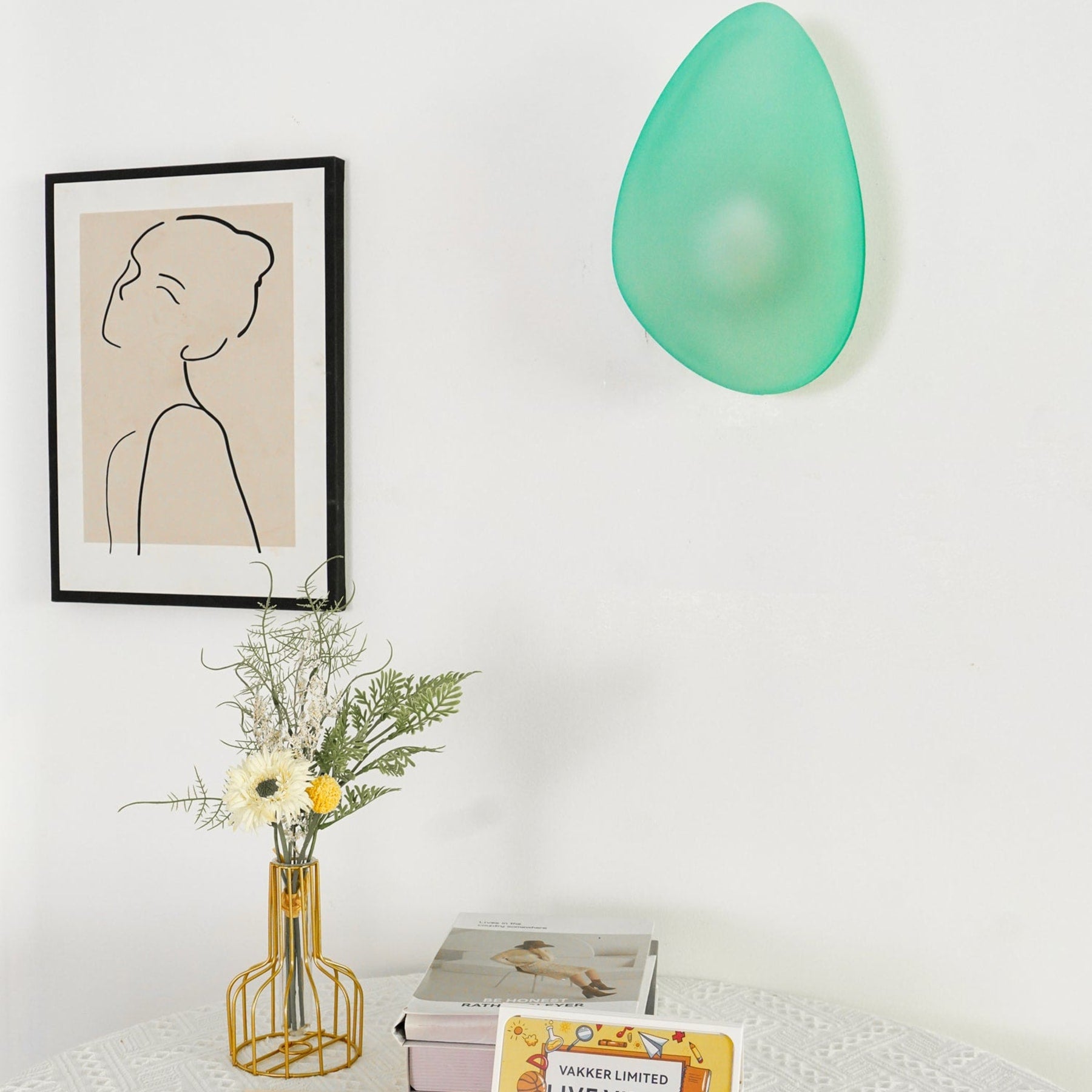 Modern Glass Wall Light With Warm Glass Shades — Ashbury Home & Living
