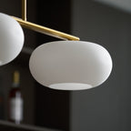 Modern Glass Pendant Light With Tri-Colour LED Glow — Ashbury Home & Living