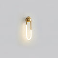 Minimalist Metal Wall Light for Living Room and Bedroom in Brass & Warm Light — Ashbury Home & Living