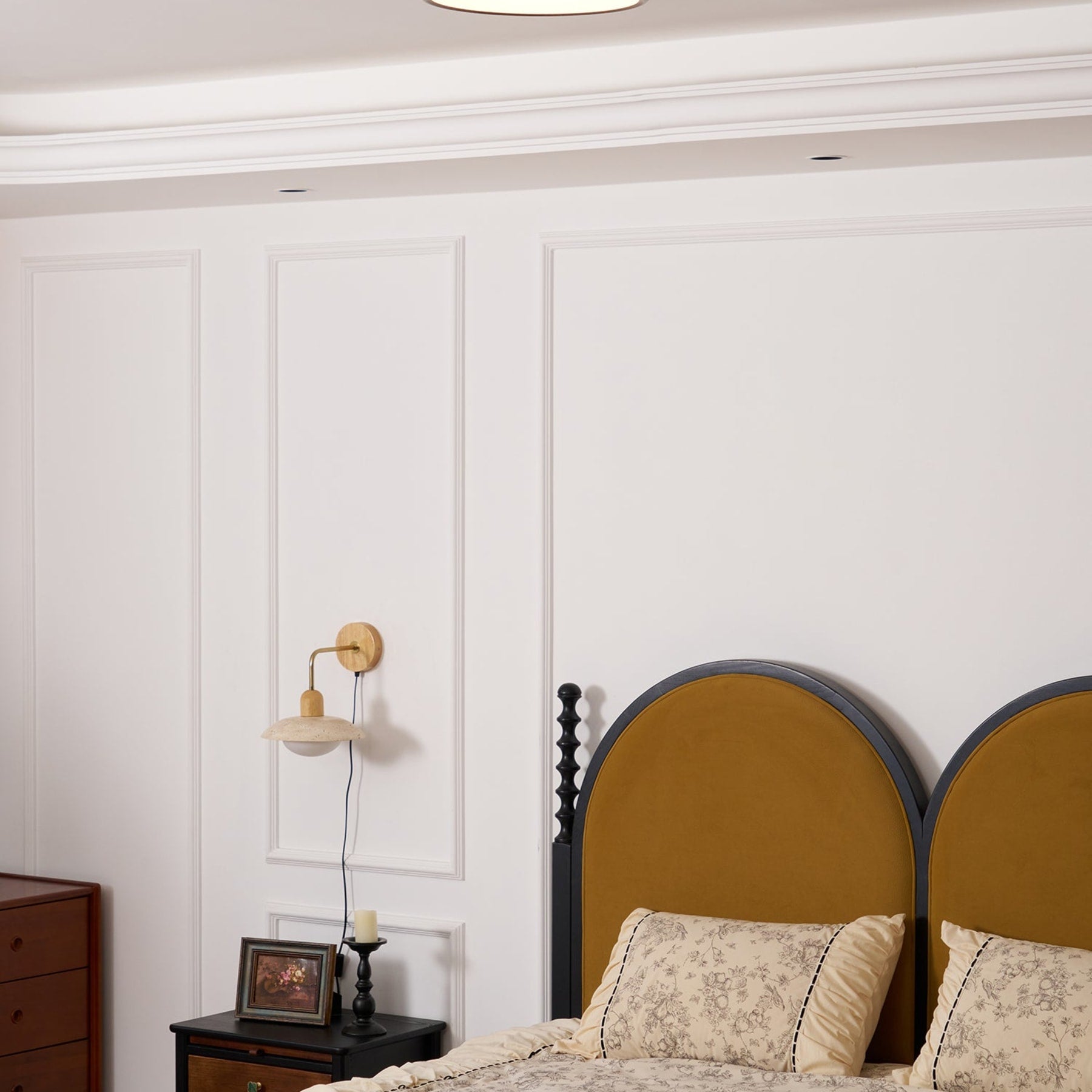 Scandinavian Wood Flush Mount Ceiling Light for Living Room — Ashbury Home & Living