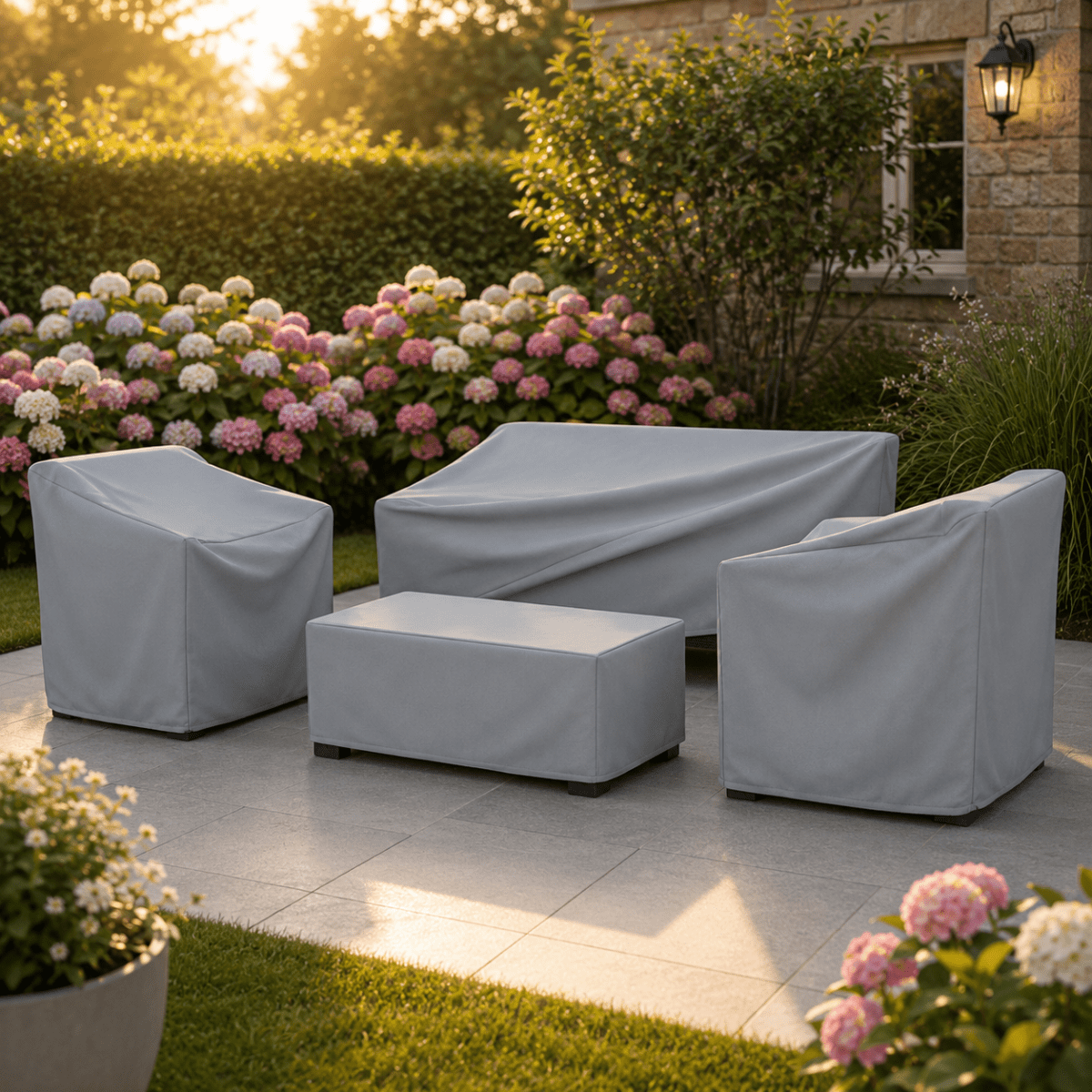 Water Repellent Garden Furniture Cover Dust and Leaf Protection Patio Set Cover for Outdoor Tables | Chairs and Seating Groups