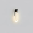 Minimalist Metal Wall Light for Living Room and Bedroom in Black & Warm Light — Ashbury Home & Living
