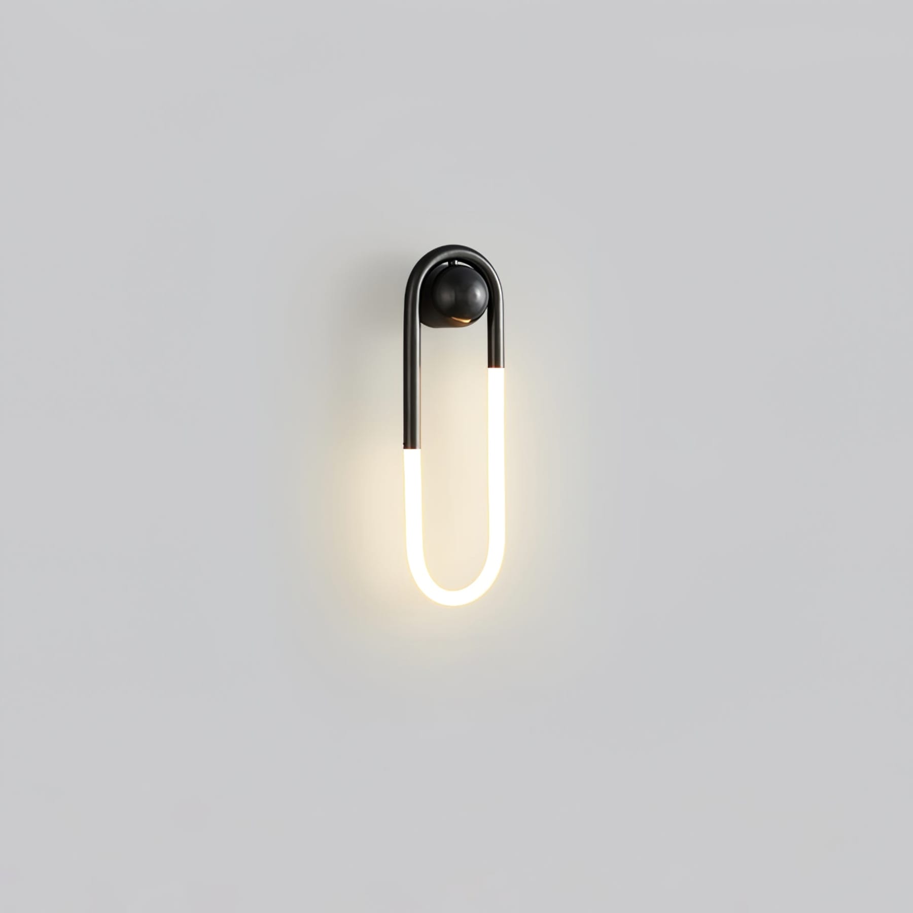 Minimalist Metal Wall Light for Living Room and Bedroom in Black & Warm Light — Ashbury Home & Living