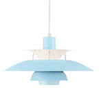 Scandinavian Metal Pendant Light With Adjustable Angle for Dining Room in Pure Blue — Ashbury Home & Living