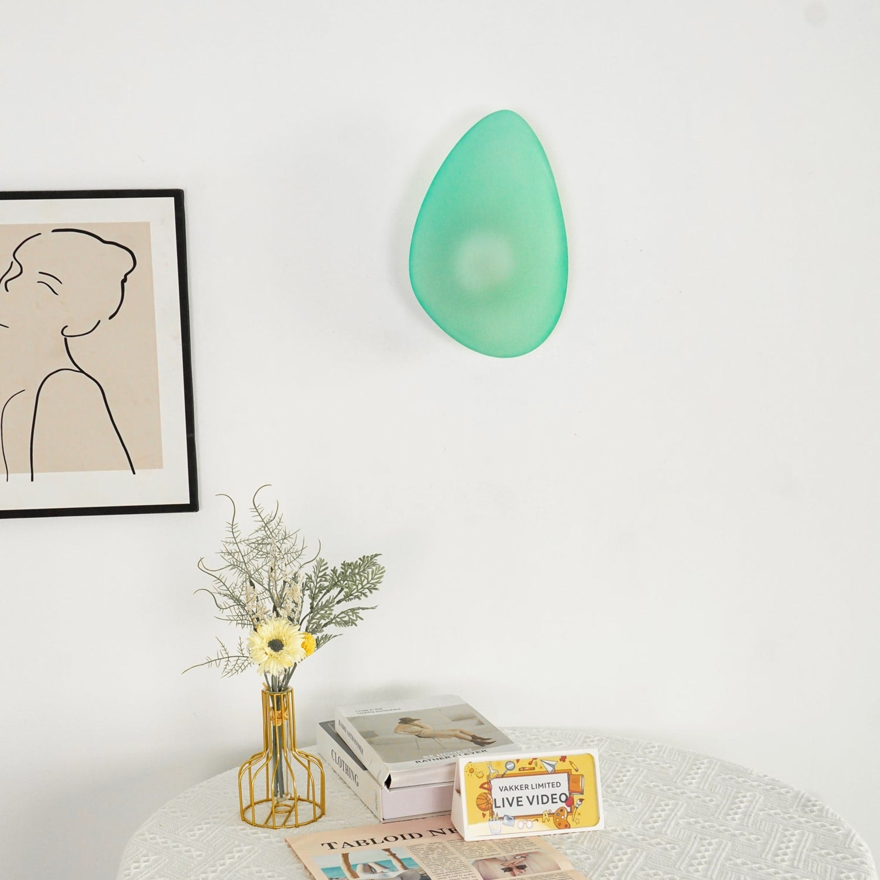 Modern Glass Wall Light With Warm Glass Shades — Ashbury Home & Living