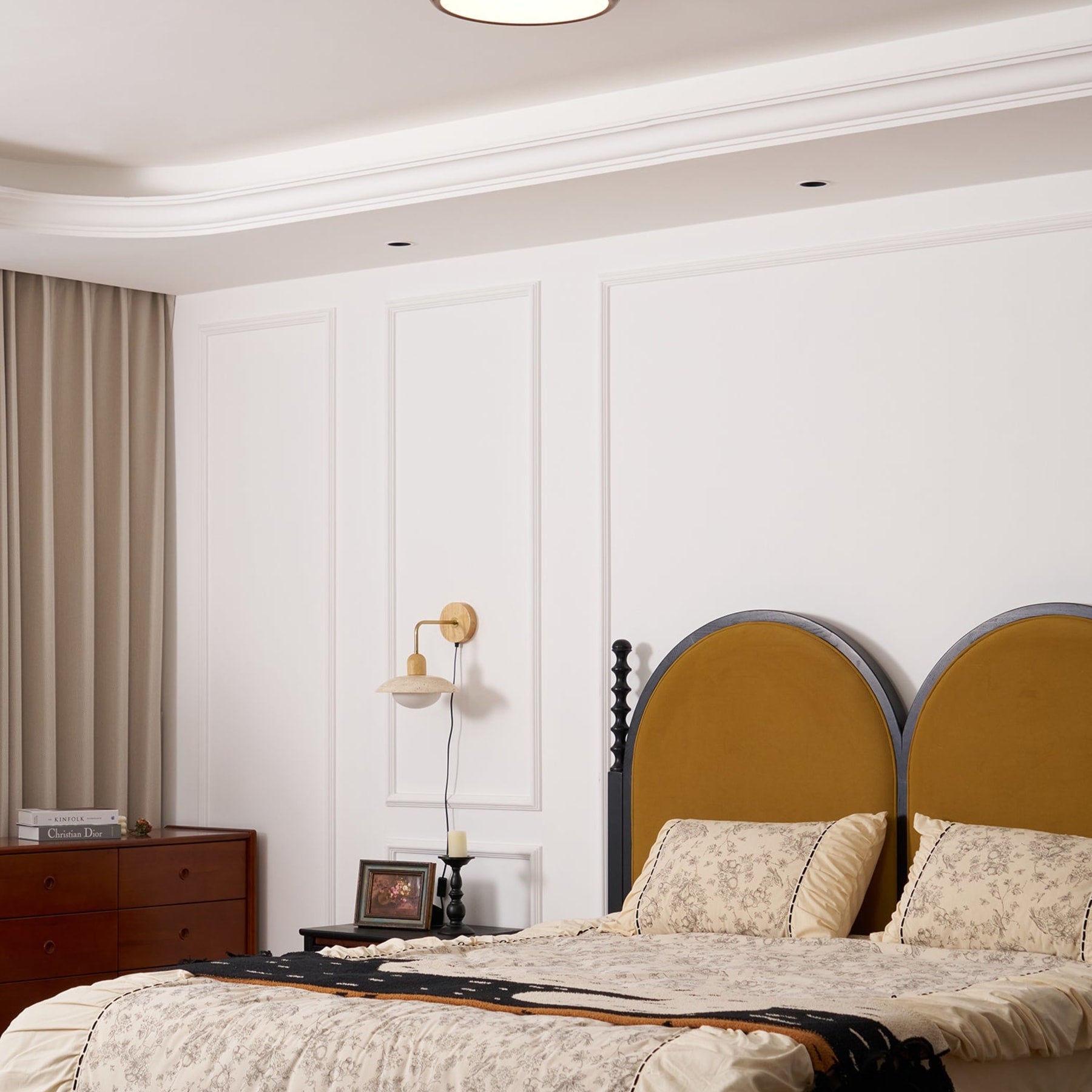 Scandinavian Wood Flush Mount Ceiling Light for Living Room — Ashbury Home & Living