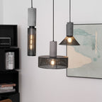 Industrial Concrete Pendant Light With Warm LED Glow — Ashbury Home & Living