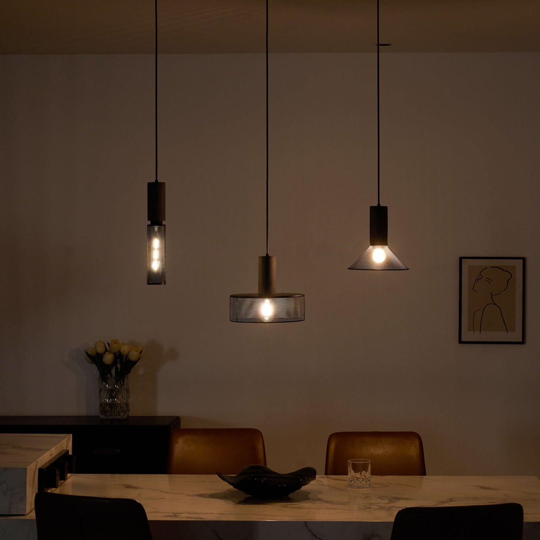 Industrial Concrete Pendant Light With Warm LED Glow — Ashbury Home & Living