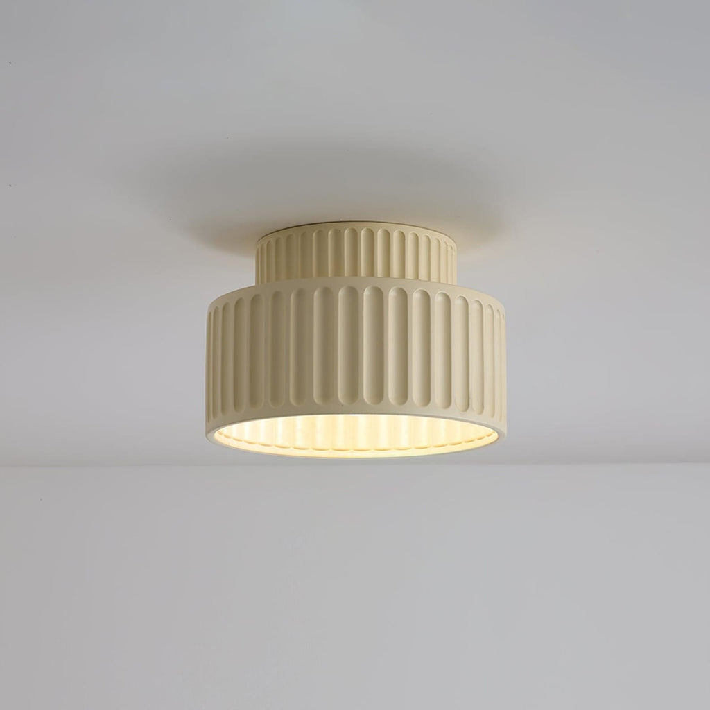 Modern Semi-Flush Ceiling Light for Living Room and Bedroom in Beige — Ashbury Home & Living