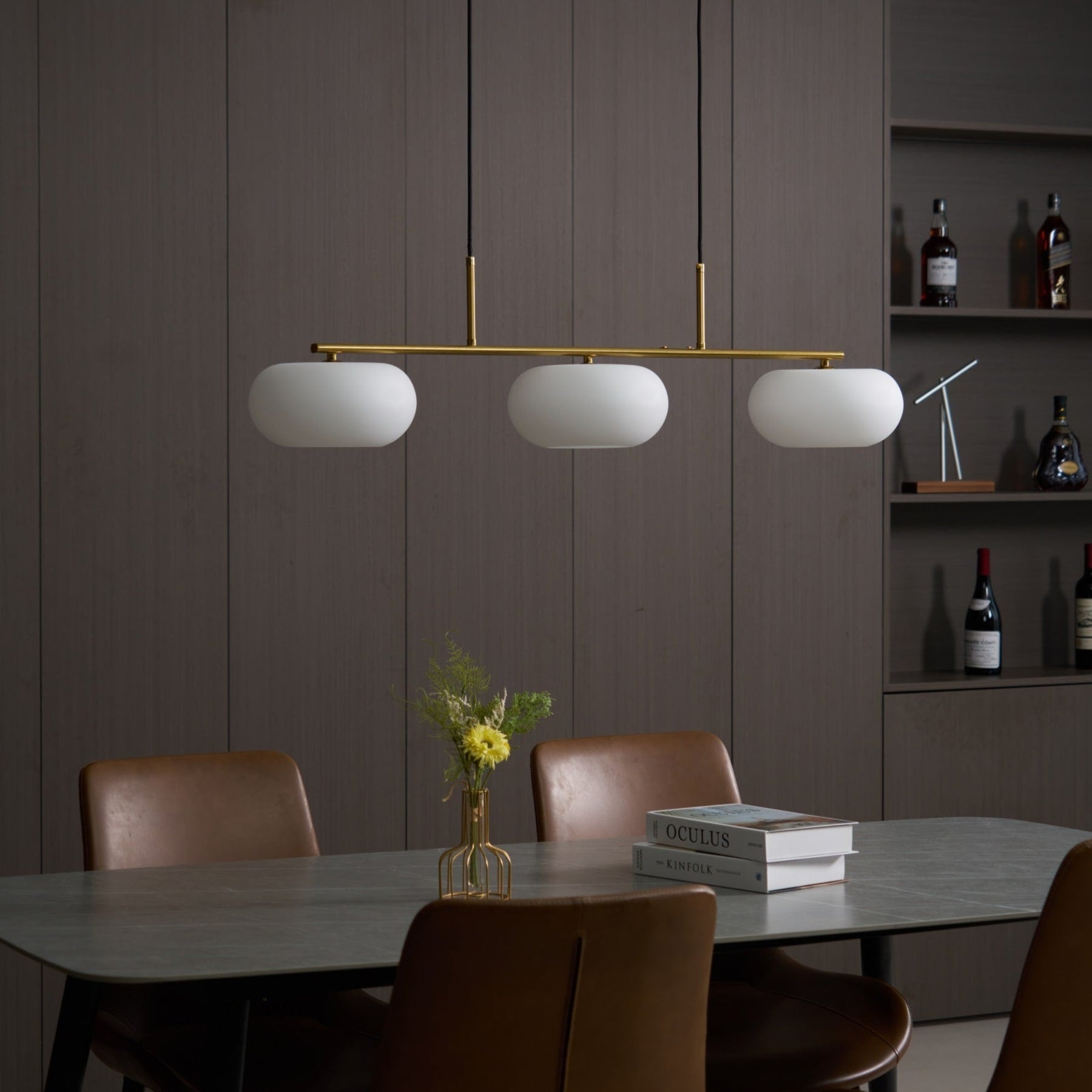 Modern Glass Pendant Light With Tri-Colour LED Glow — Ashbury Home & Living