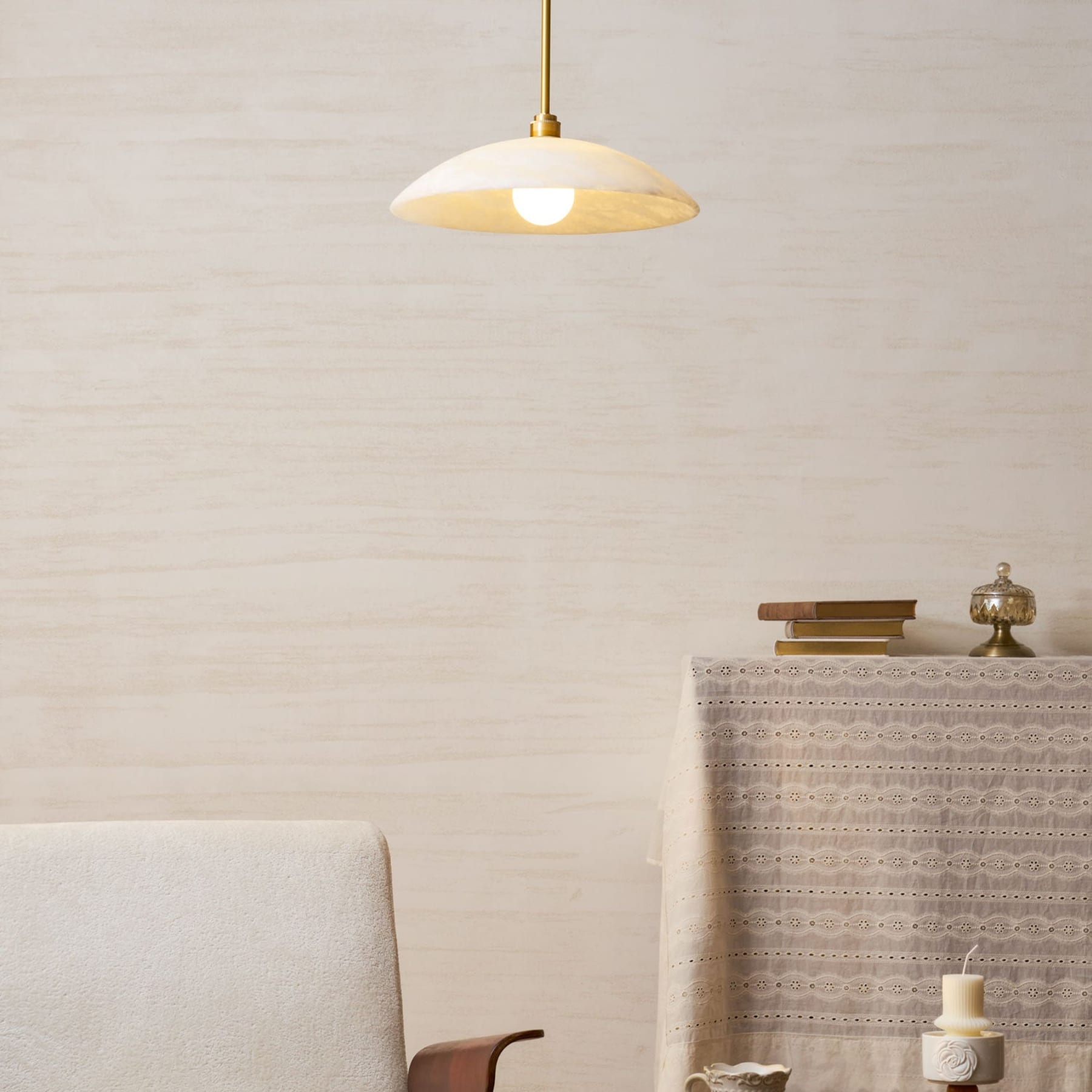 Modern Marble and Copper Pendant Light for Dining Room — Ashbury Home & Living