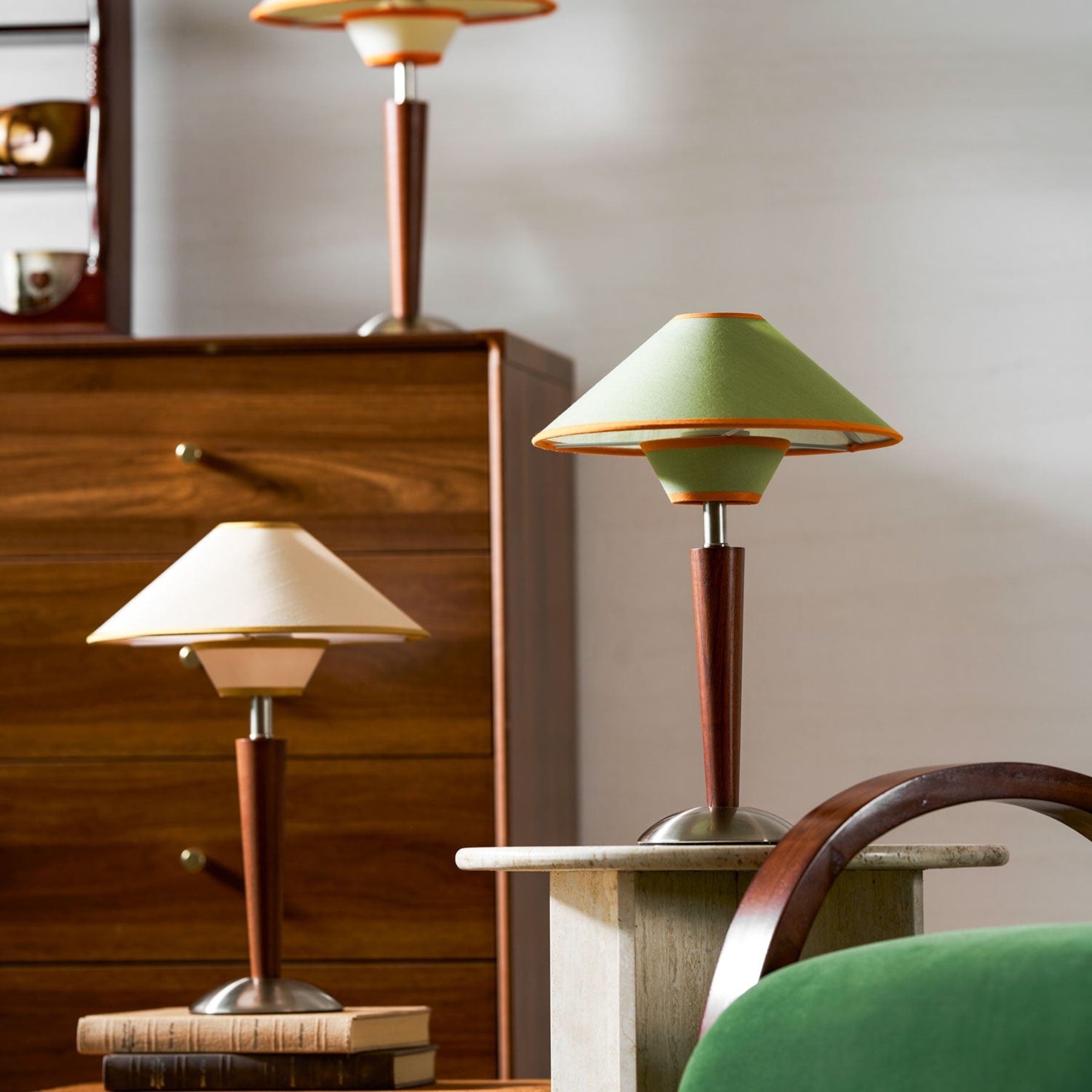 Modern Wood Table Lamp With Fabric Shade for Living Room — Ashbury Home & Living