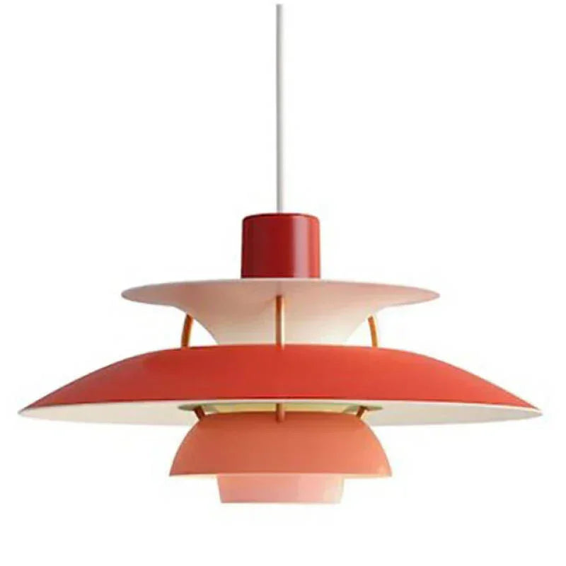 Scandinavian Metal Pendant Light With Adjustable Angle for Dining Room in Shades of Red — Ashbury Home & Living