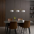 Modern Glass Pendant Light With Tri-Colour LED Glow — Ashbury Home & Living