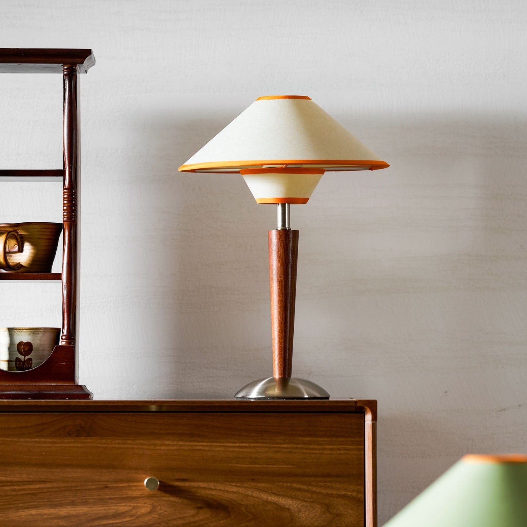 Modern Wood Table Lamp With Fabric Shade for Living Room — Ashbury Home & Living