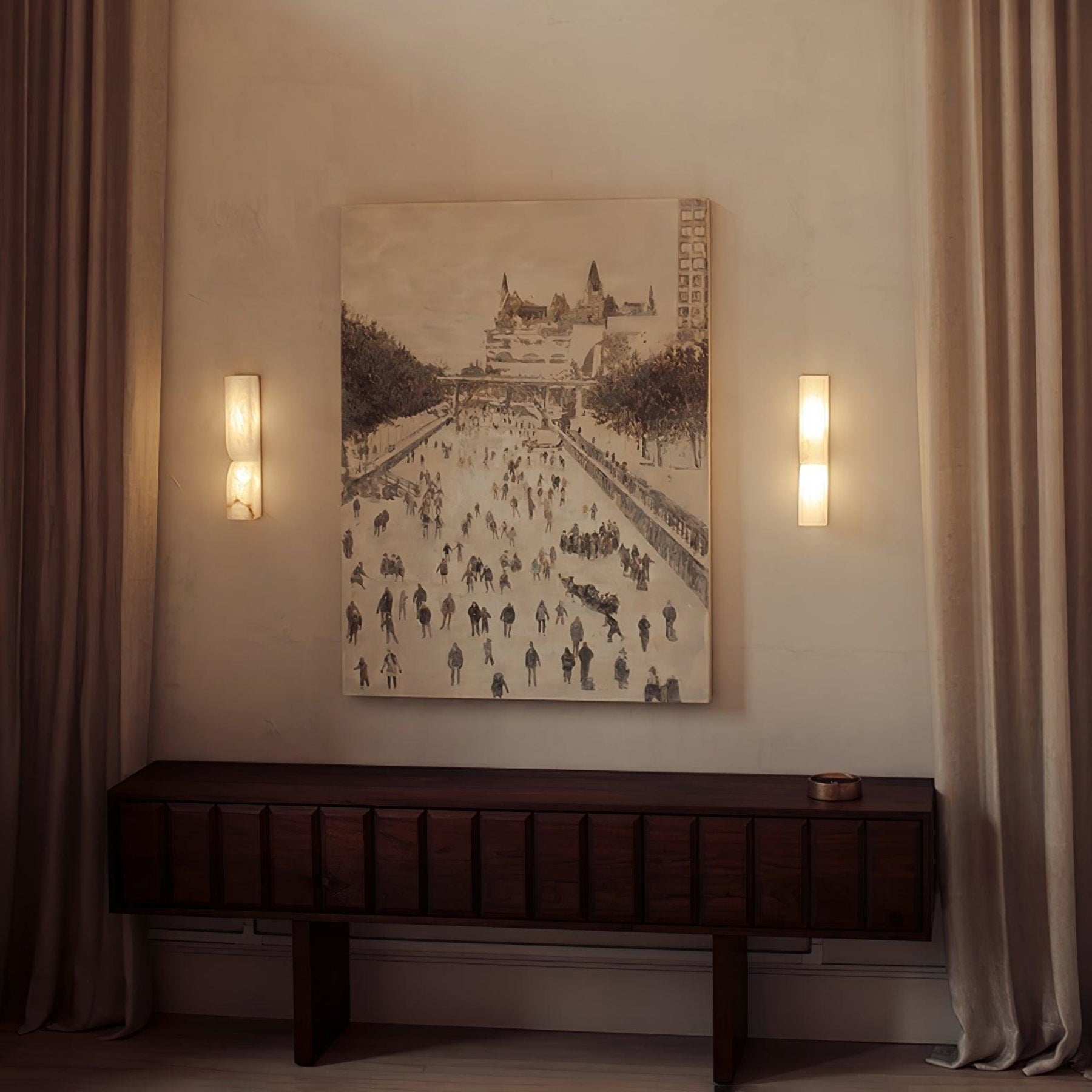 Modern Marble Wall Light With Warm LED Glow for Living Room — Ashbury Home & Living