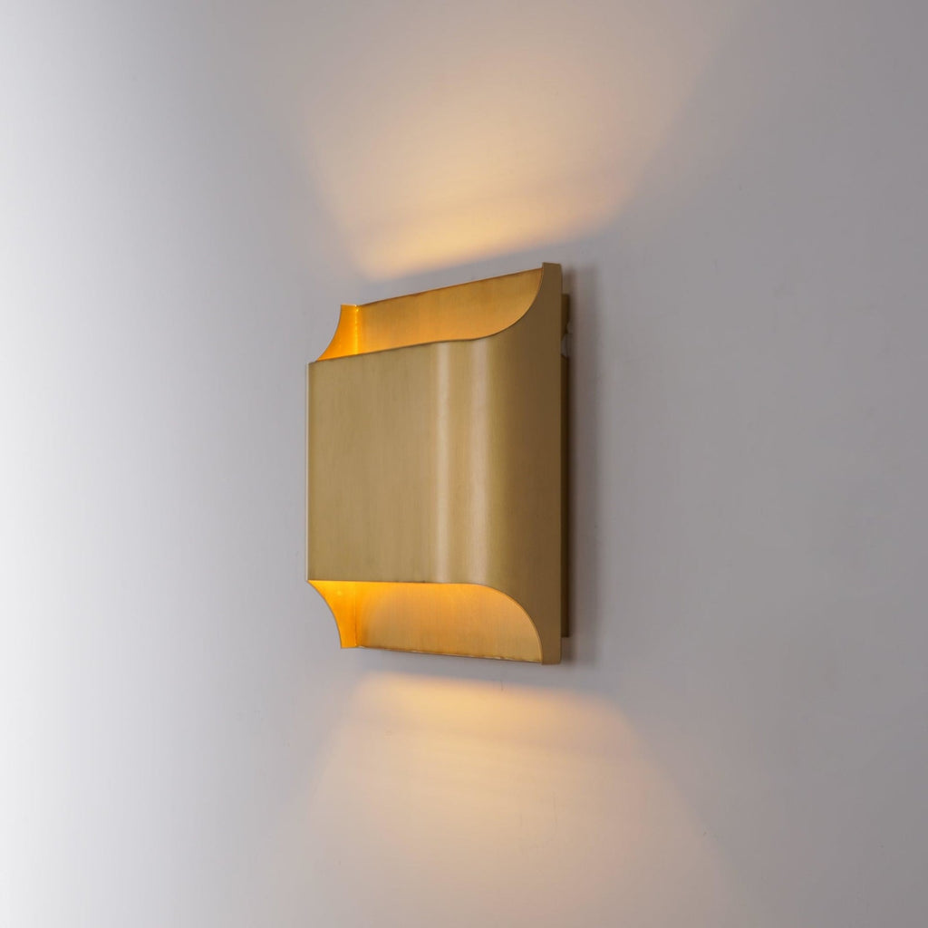 Modern Brass Wall Light With Warm LED Glow for Living Room — Ashbury Home & Living