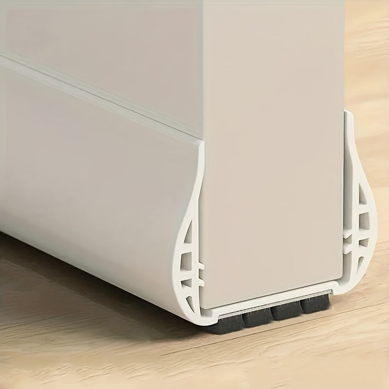 Under Door Draught Excluder Double Sided Door Seal Strip with Brush Adjustable Draft Stopper for Interior and Exterior Doors | Noise and Dust