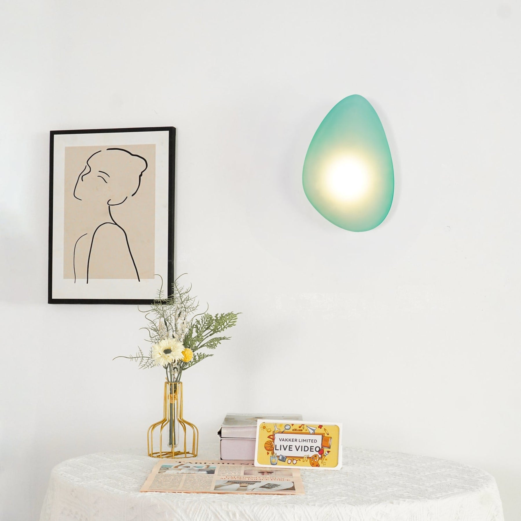 Modern Glass Wall Light With Warm Glass Shades — Ashbury Home & Living