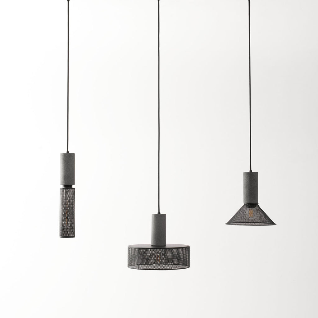 Industrial Concrete Pendant Light With Warm LED Glow — Ashbury Home & Living
