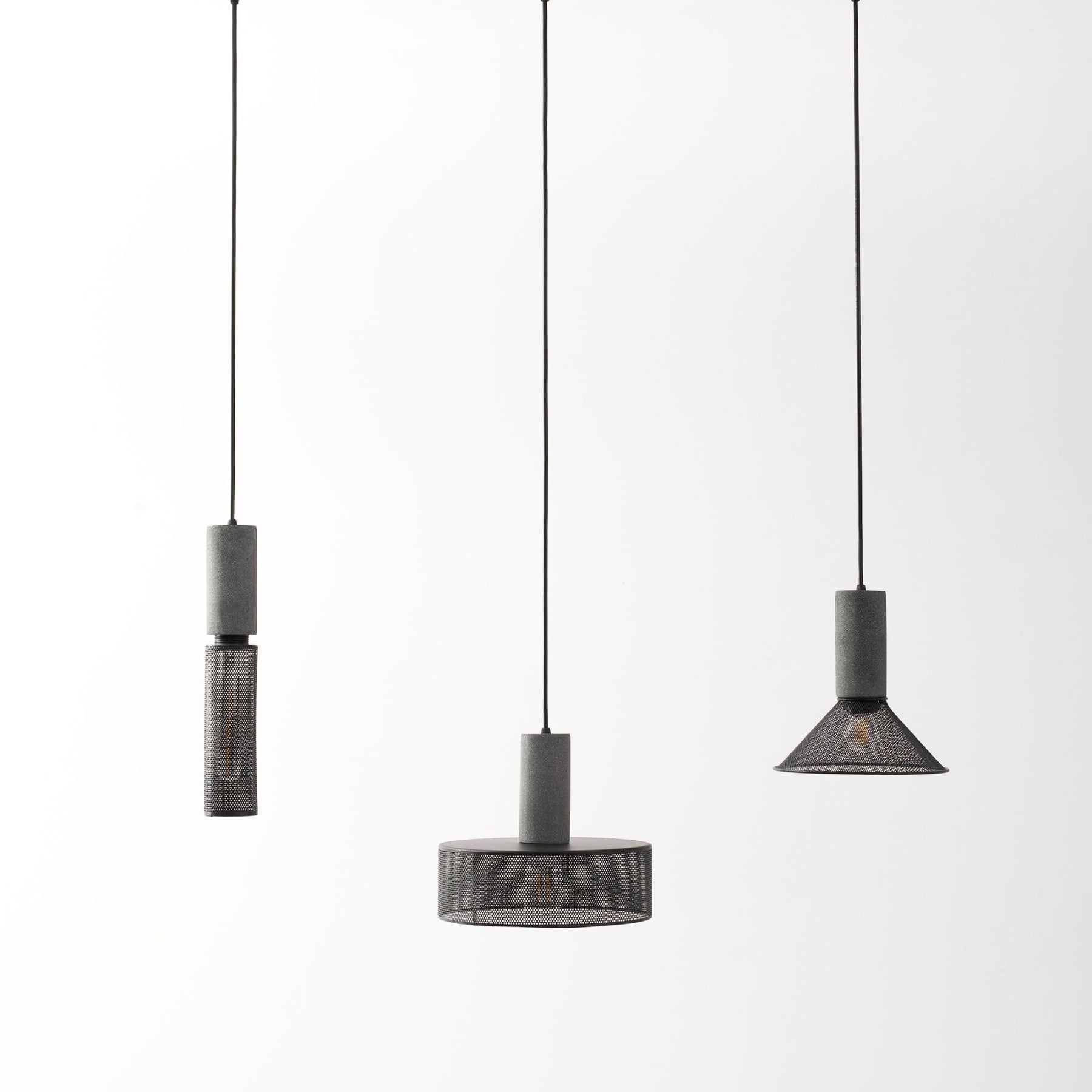 Industrial Concrete Pendant Light With Warm LED Glow — Ashbury Home & Living