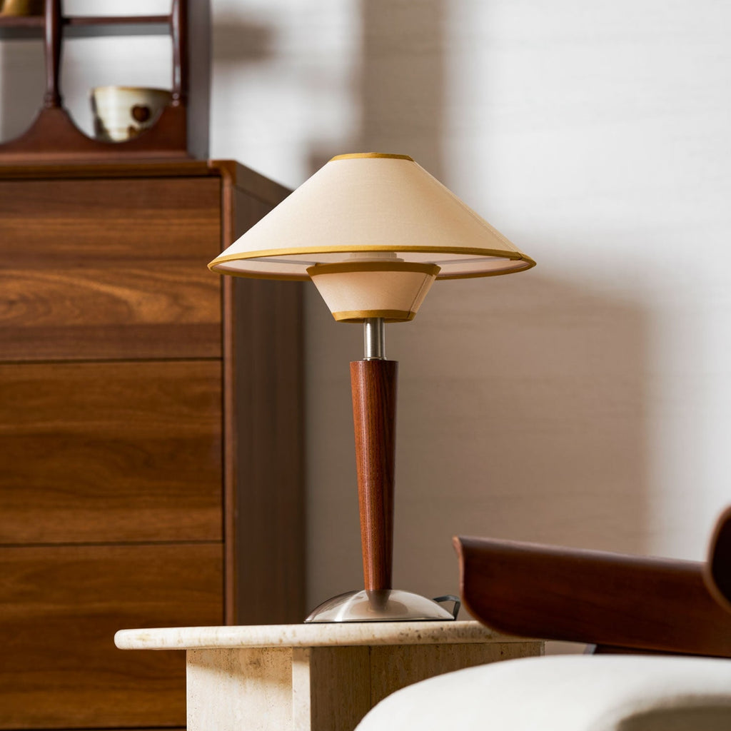 Modern Wood Table Lamp With Fabric Shade for Living Room — Ashbury Home & Living
