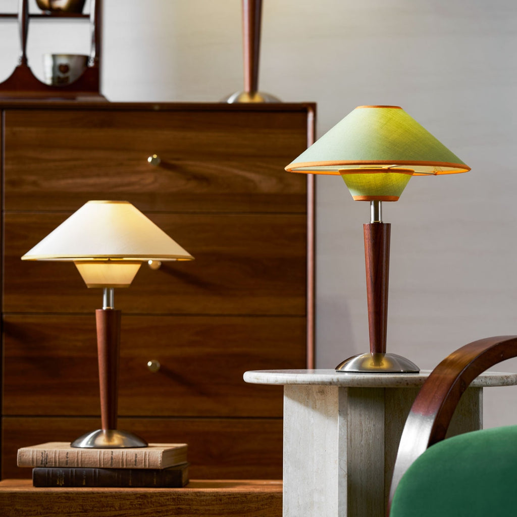 Modern Wood Table Lamp With Fabric Shade for Living Room — Ashbury Home & Living