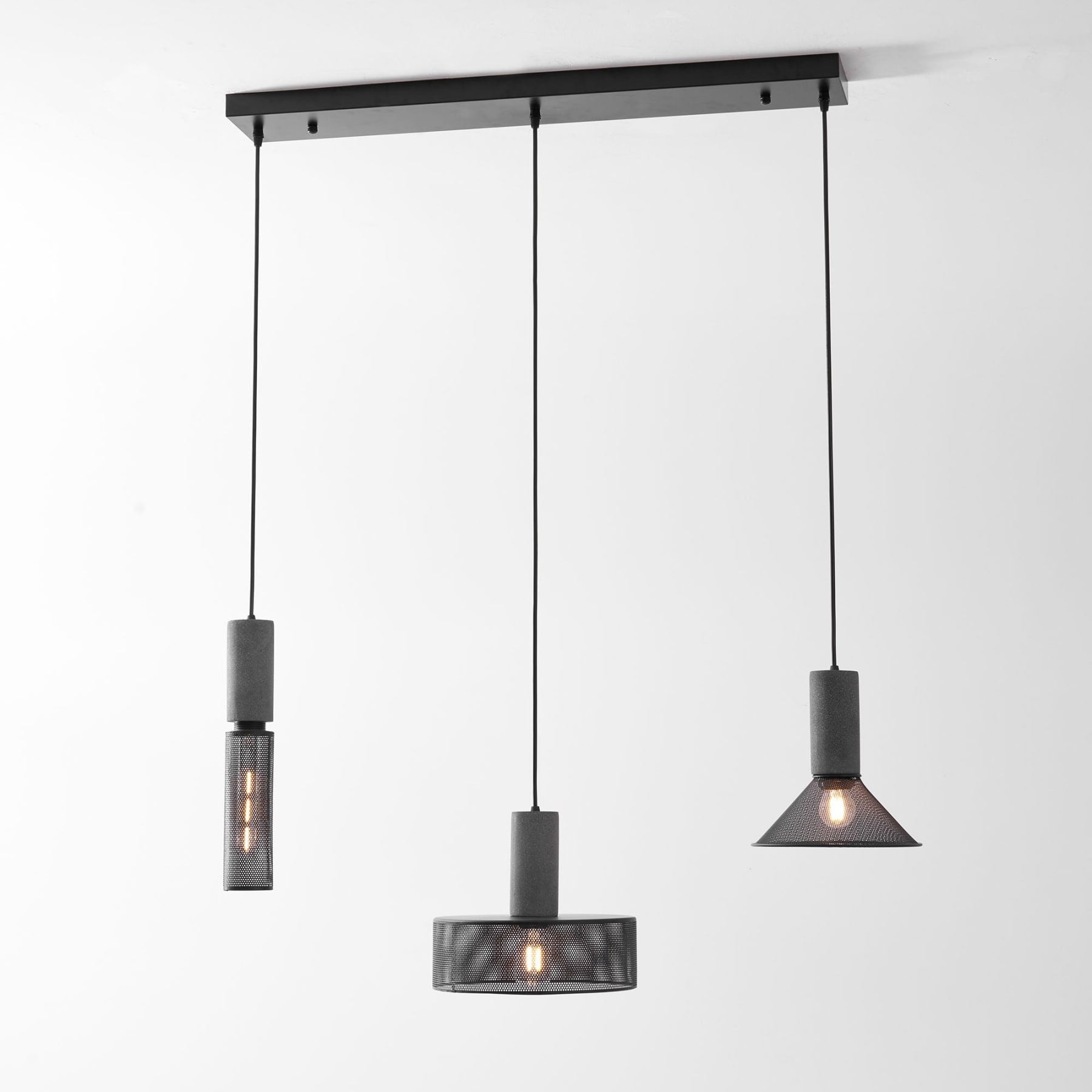 Industrial Concrete Pendant Light With Warm LED Glow — Ashbury Home & Living