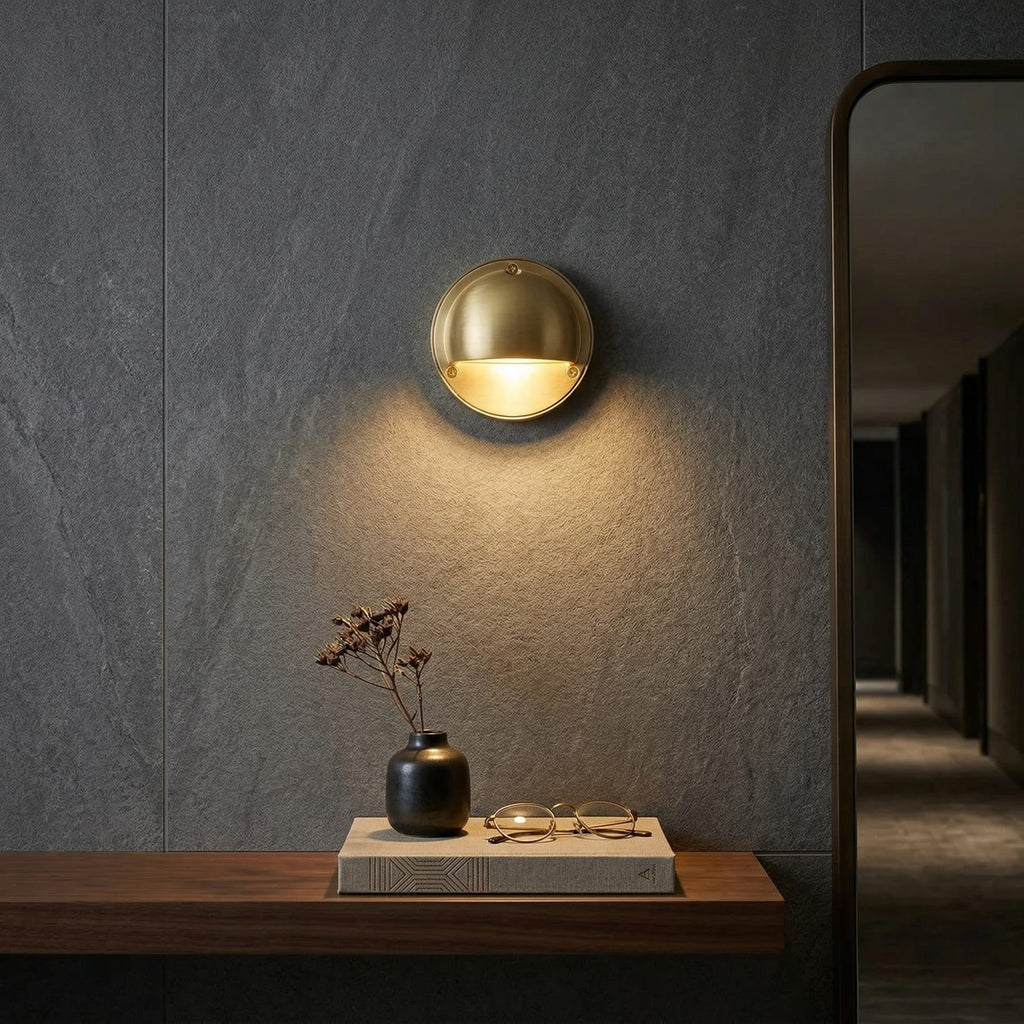 Contemporary Copper Wall Light With Dimmable Tri-Colour Glow — Ashbury Home & Living