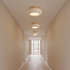 Minimalist Travertine Flush Mount Ceiling Light — Ashbury Home & Living