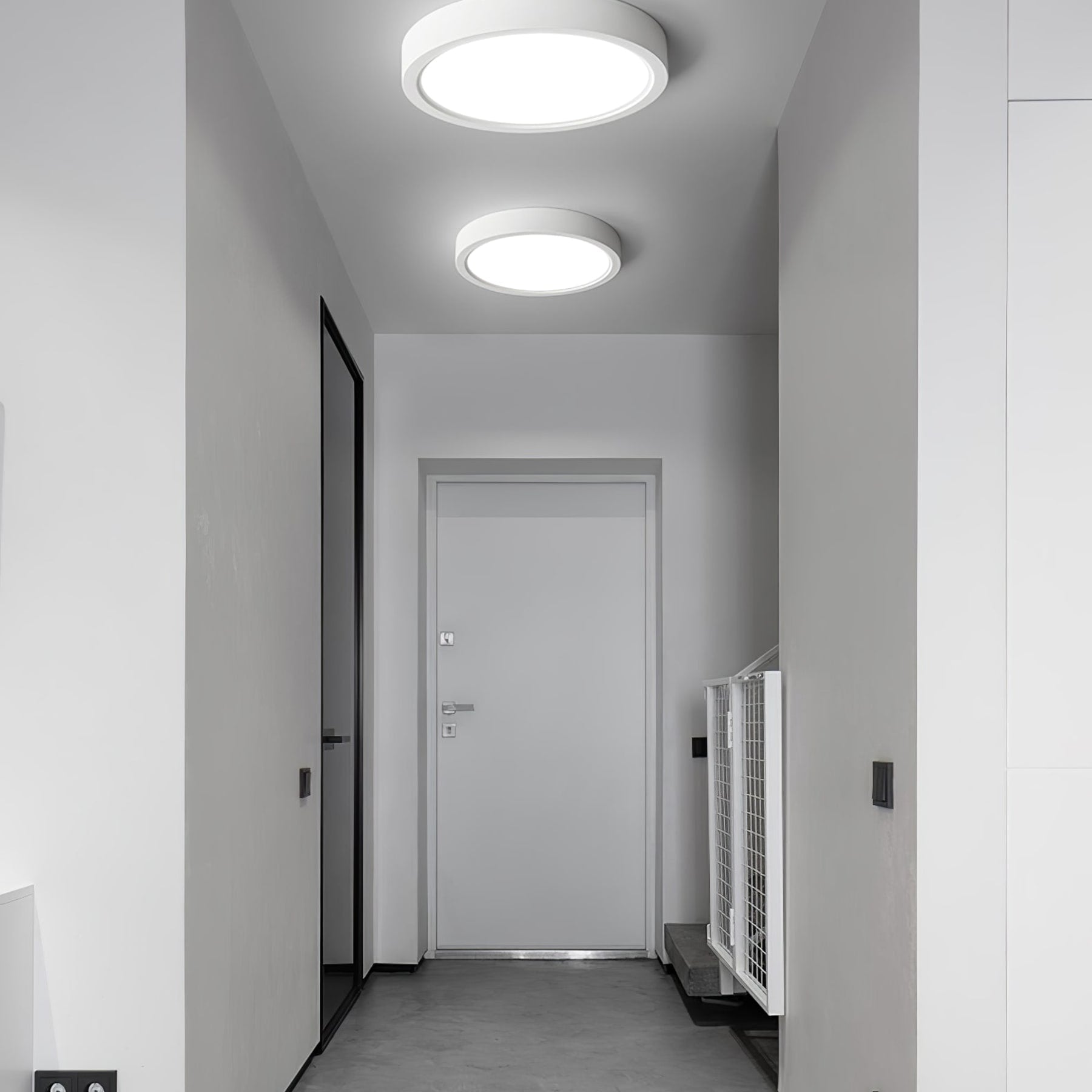 Minimalist Iron Flush Mount Ceiling Light With Slim Low-Profile Design — Ashbury Home & Living