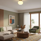 Modern Solid Wood Semi-Flush Ceiling Light for Living Room — Ashbury Home & Living