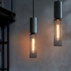 Industrial Concrete Pendant Light With Warm LED Glow — Ashbury Home & Living