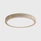 Modern Travertine Flush Mount Ceiling Light With Slim Profile — Ashbury Home & Living