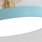 Modern Circular LED Flush Mount Ceiling Light With Iron Frame