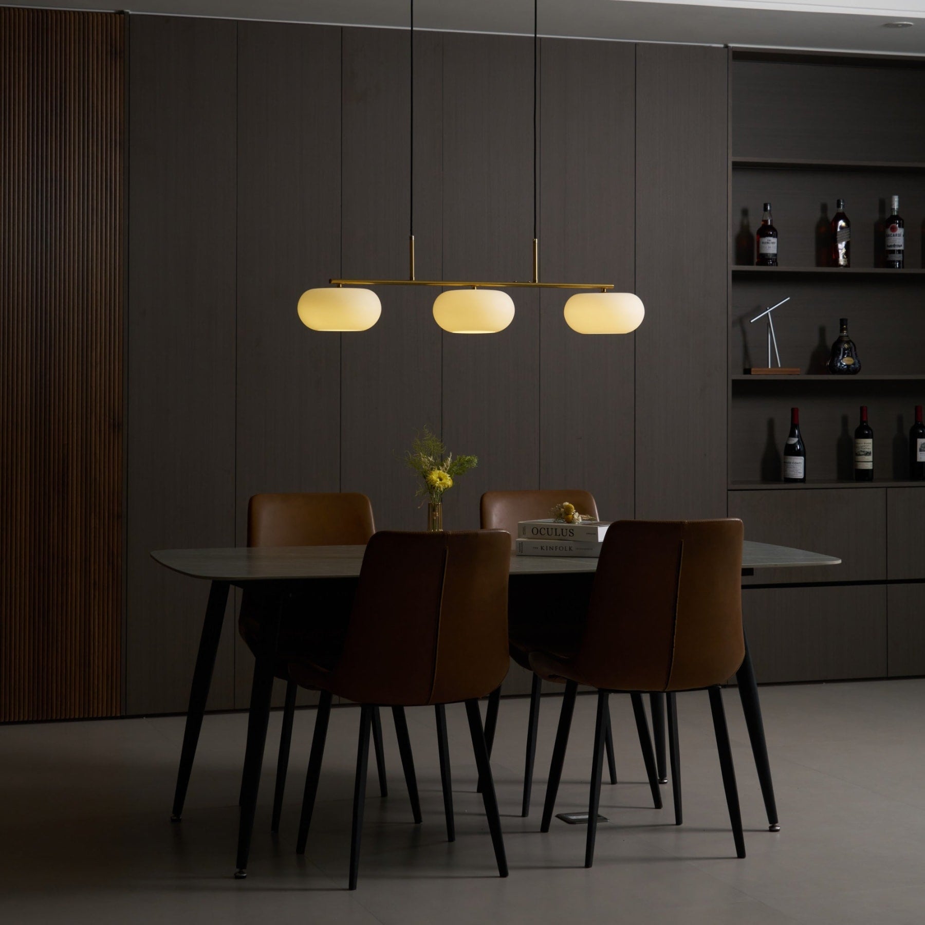 Modern Glass Pendant Light With Tri-Colour LED Glow — Ashbury Home & Living