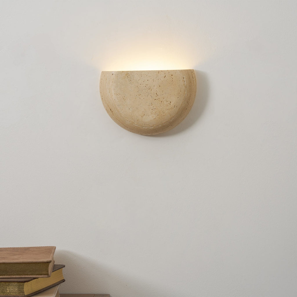 Modern Travertine Stone Wall Light for Living Room — Ashbury Home & Living